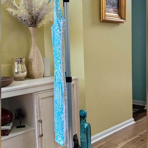 Lilly Pulitzer Skipper Succulent Blue Sea Cups Sleeveless Dress Size Medium - Picture 7 of 10